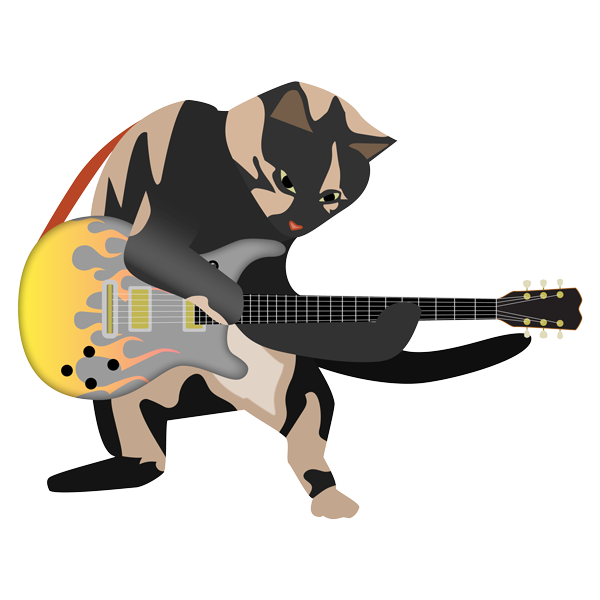 cat jamming out